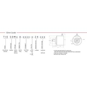 TIE50M8A-1024-6H-24-100 ENCODER 1024 PALS 10M KABLO