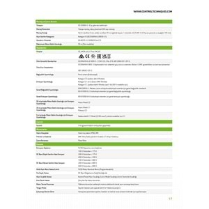 S100-01D73-0A0000 220V 1FAZ 7,5A 1,5KW C3 Control Techniques