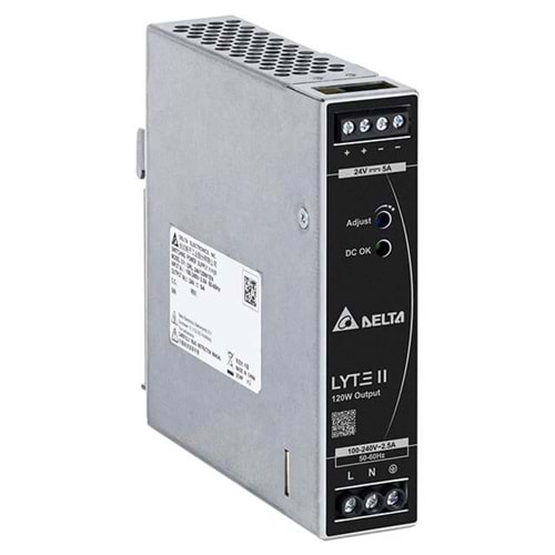 DRL-24V120W1EN 120W 24VDC 5A RAY TİPİ GÜÇ KAYNAĞI DELTA