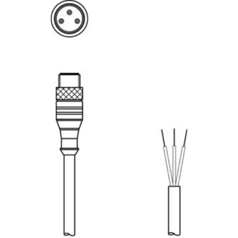 TSC-0803-PC-M0-0500 M8 DÜZ 500CM 3PİN SENSÖR KABLOSU