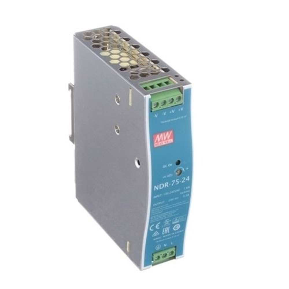 EDR-75-24 24VDC GUC KAYNAGI 3,2A YÜKSEK VERİMLİ