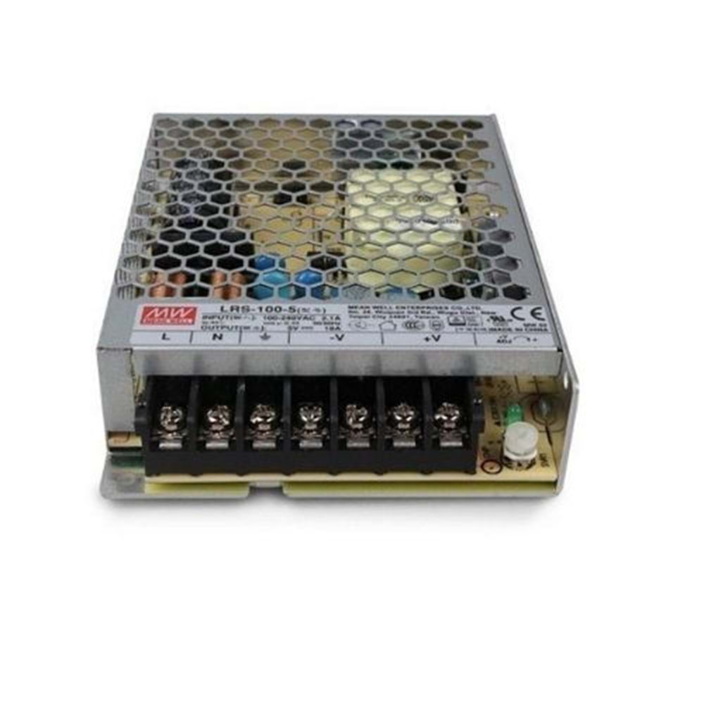 LRS-100-5 MW 100W TEK ÇIK. (5VDC-18A)